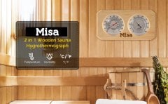 Ahşap Termometre-Higrometre