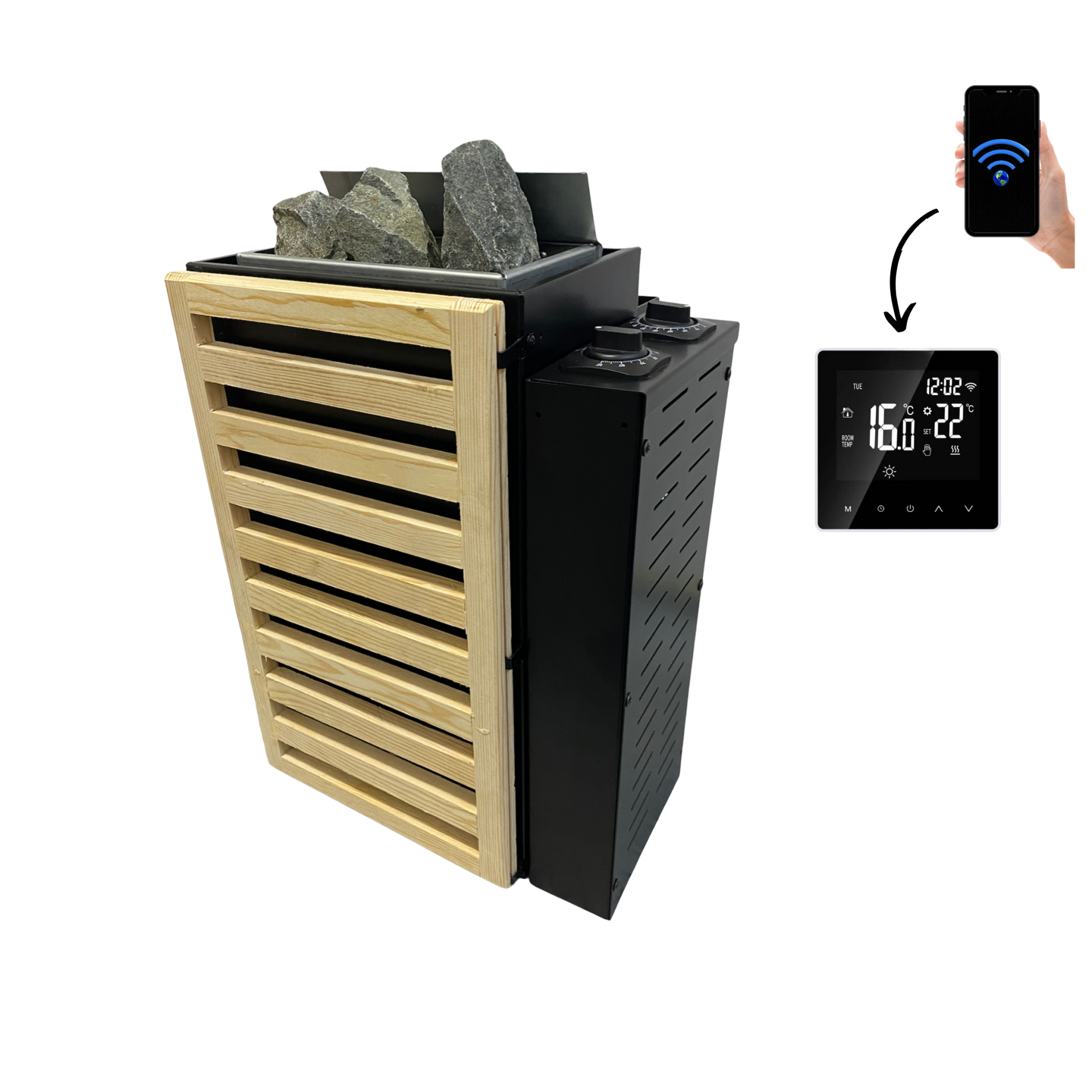 Misa Sauna Sobası 3,6 kW Wifi Kontrol Paneli