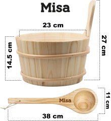 Ahşap Kova Kepçe