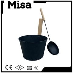 Sauna Kova & Kepçe Ahşap Saplı