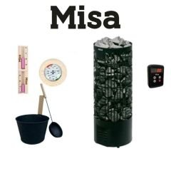Misa Oval Sauna Sobası Her Şey Dahil Paket 9 kW
