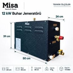 Misa Buhar Odası Jeneratörü 12 kW MSG120M