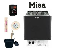 Misa Sauna Sobası 9 kW Dijital Kontrol Panelli Her Şey Dahil Paket