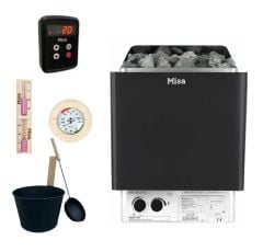 Misa Sauna Sobası 4 kW Dijital Kontrol Panelli Her Şey Dahil Paket